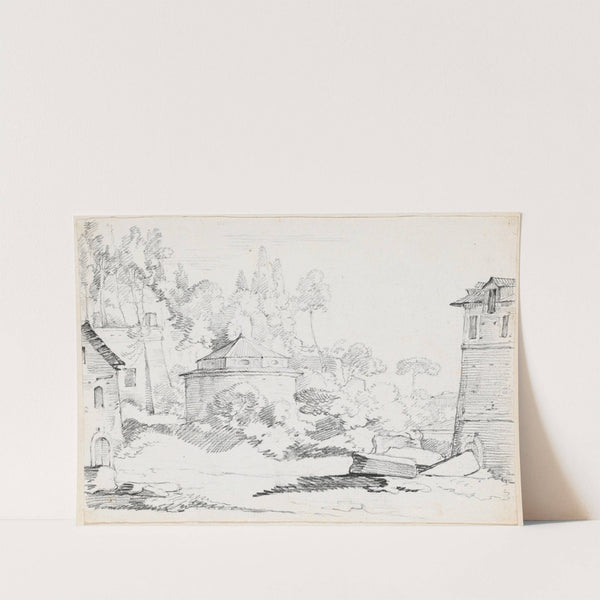 Landscape with the Church of San Teodoro by Joseph-Marie Vien