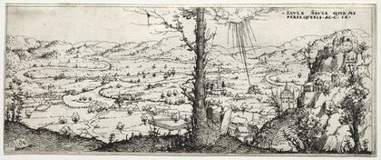 Landscape with the conversion of saulus (1545)