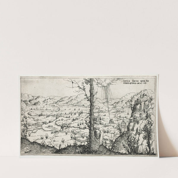 Landscape with the conversion of saulus (1545) by Augustin Hirschvogel