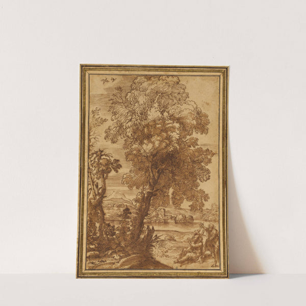 Landscape with the Holy Family (Rest on the Flight into Egypt) by Alessandro Algardi