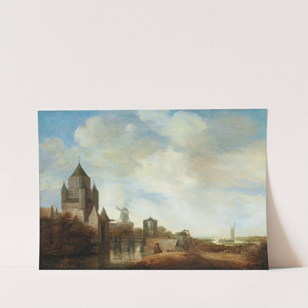 Landscape with the Klijne Houtpoort in Haarlem by Wouter Knijff