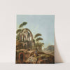 Landscape with the ruins of the Temple of Minerva Medica in Rome by Jean-Baptiste Pillement