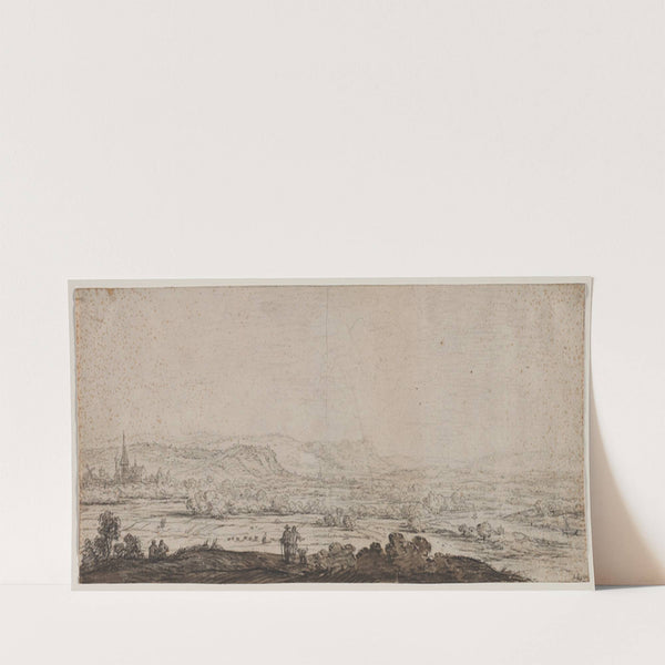 Landscape with the Village of Schenkenschanz, Gelderland (1600s) by Herman Saftleven