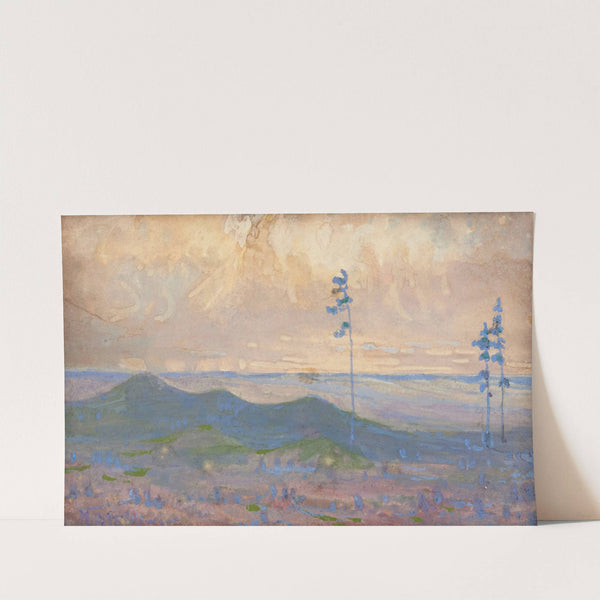 Landscape with three trees by Kazimierz Stabrowski
