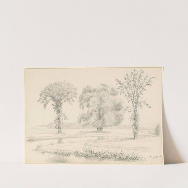 Landscape with Three Trees by James Wells Champney