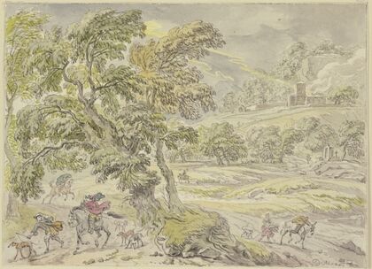 Landscape with thunderstorms