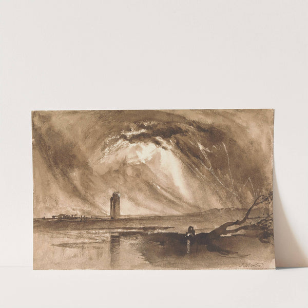 Landscape with Tower and Approaching Storm by John Martin
