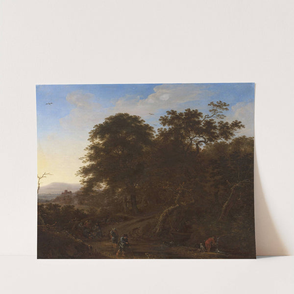 Landscape with travellers by Herman Saftleven