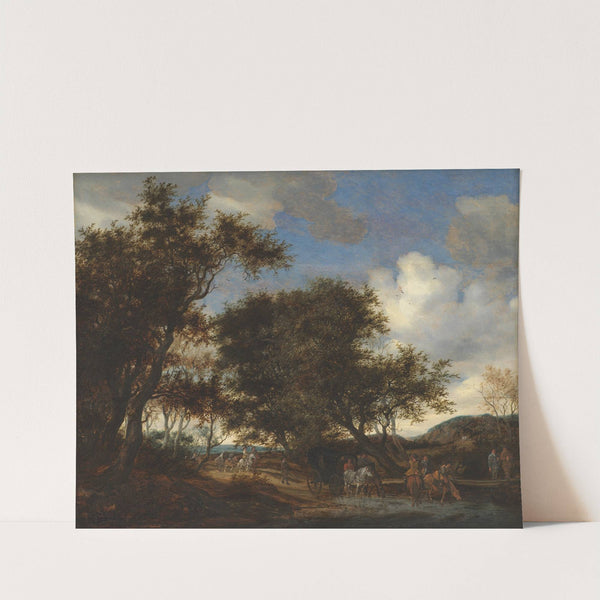 Landscape with Travellers Watering their Horses by Jacob Salomonsz. van Ruysdael