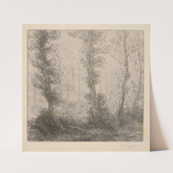 Landscape with trees by Alphonse Legros