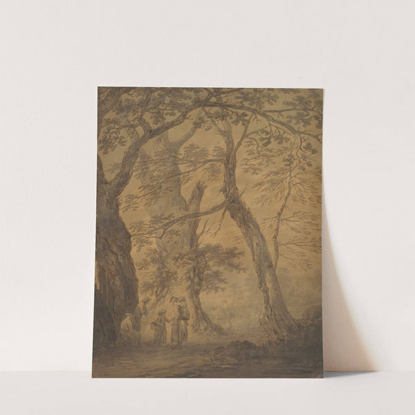 Landscape with trees and figures by Joseph Farington