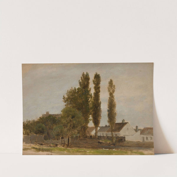Landscape with trees and houses by Zygmunt Sidorowicz
