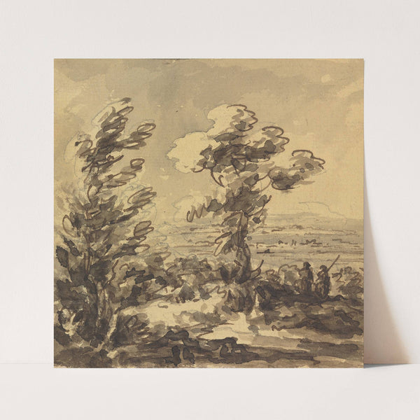 Landscape with Trees in Foreground (between 1762 and 1783) by William Gilpin