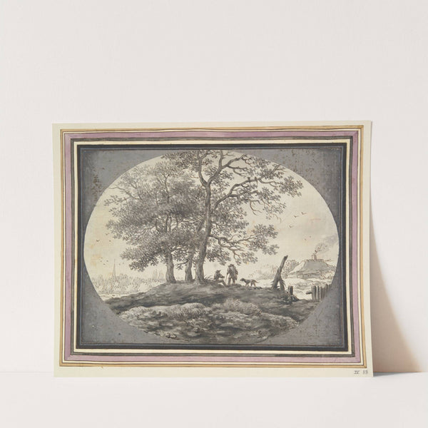 Landscape with Two Figures and a Dog (mid–late 17th century) by Aernout Ter Himpel