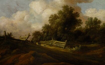 Landscape with Two Figures and a Dog