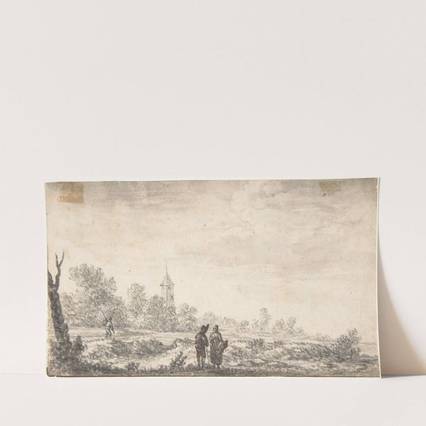 Landscape with Two Figures Conversing (17th century) by Salomon van Ruysdael