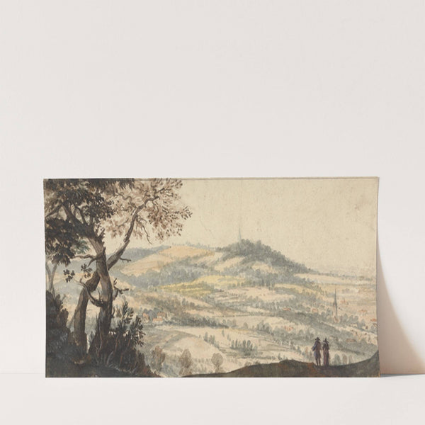 Landscape with two figures in the foreground by Peter Tillemans