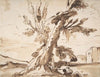 Landscape with Two Men Under a Tree.