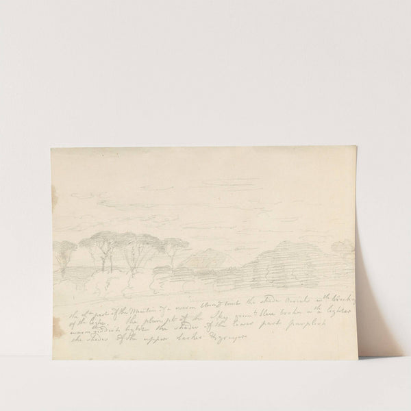 Landscape with Umbrella Pines and Distant Mountain by Joseph Wright of Derby