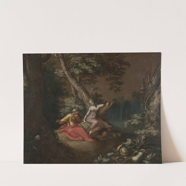 Landscape With Vertumnus And pomona by Abraham Bloemaert