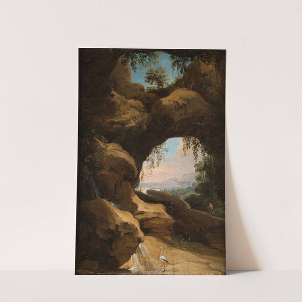 Landscape with views through the cave by Jan Asselijn