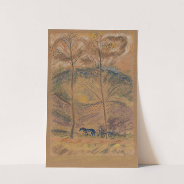 Landscape with Waggoner by Arnold Peter Weisz-Kubínčan