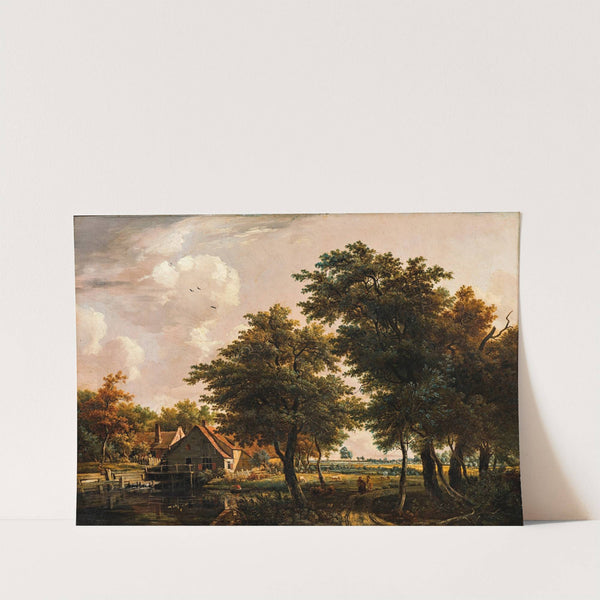 Landscape with watermill by Egbert van Drielst