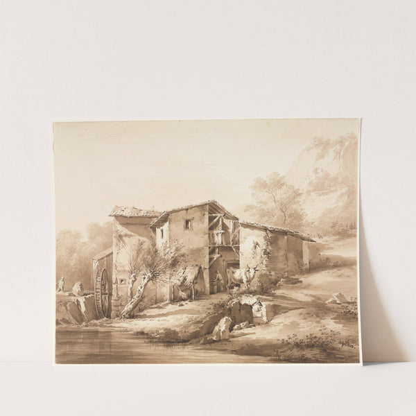 Landscape with Watermill (c, 1790) by Jean-Jacques de Boissieu