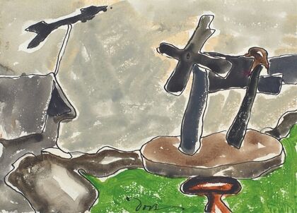 Landscape with Weather Vane