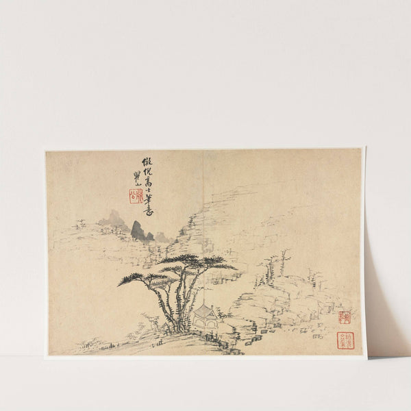 Landscapes in Various Styles after Old Masters 5 by Mei Qing