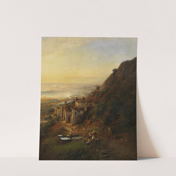 Landschaft an der Amalfiküste (ca 1860-70) by Albert Flamm