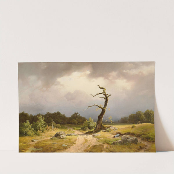 Landschaft bei heranziehendem Gewitter by Carl Theodor Reiffenstein