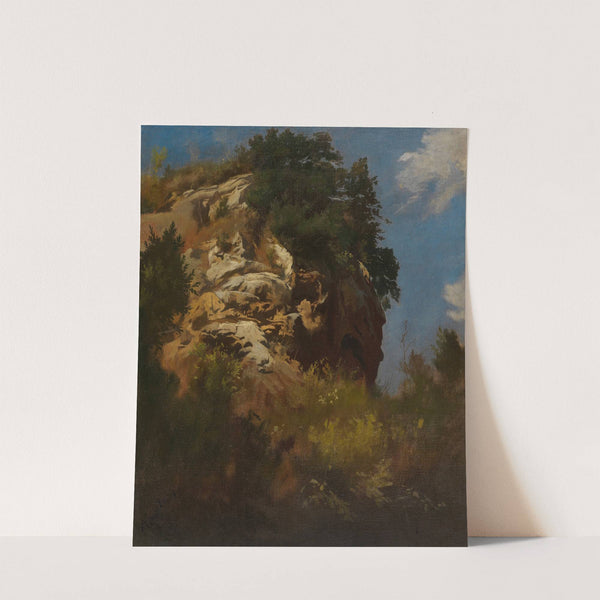 Landschaft, Felsgestein (1857-58) by Anselm Feuerbach