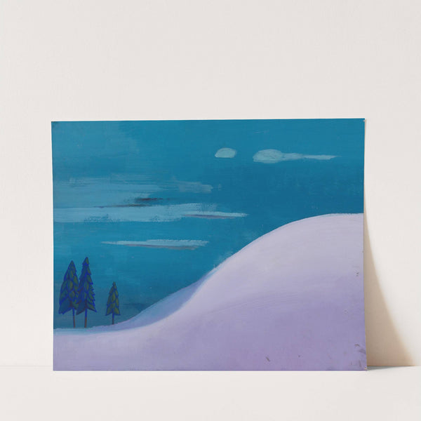 Landschaft in Blau-Lila by Karl Wiener