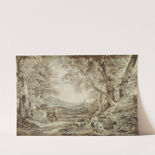 Landschaft mit antiken Denkmälern by Johann Christian Reinhart