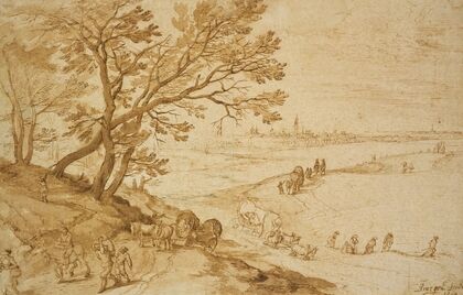 Landschaft mit Blick auf Antwerpen