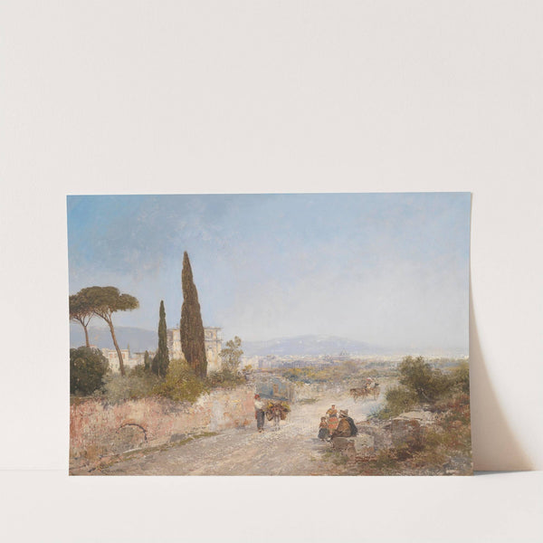 Landschaft mit Blick auf Florenz by Georg Fischhof