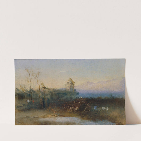 Landschaft mit Burg by Anton Romako