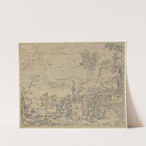 Landschaft mit dem Dankopfer Noahs by Joseph Anton Koch