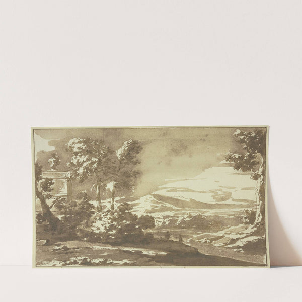 Landschaft mit dem Grabmal des Publio Vibio Mariano, landläufig bekannt als die Tomba di Nerone (1674) by Jacob van der Ulft