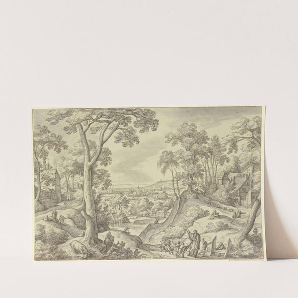 Landschaft mit dem Propheten Elisa by Hans Bol