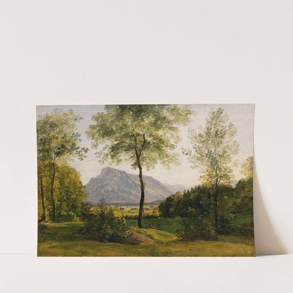 Landschaft mit dem Untersberg bei Salzburg by Johann Georg von Dillis