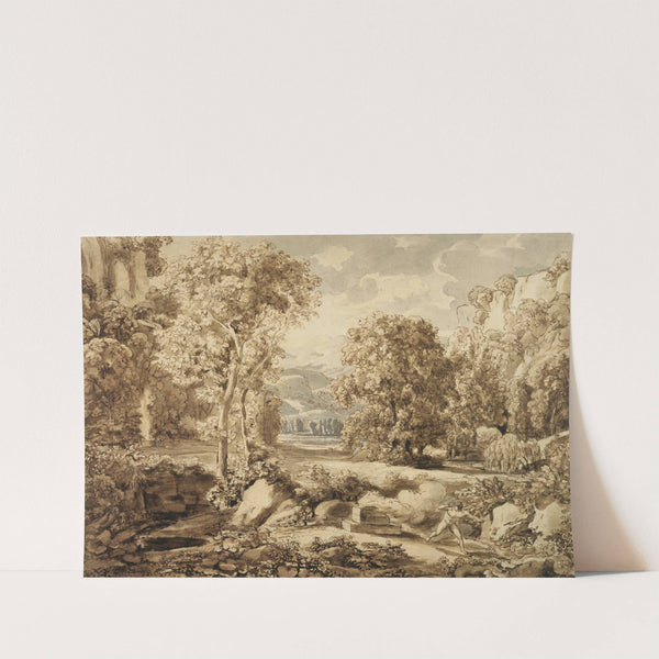 Landschaft mit den Opfern von Kain und Abel by Johann Christian Reinhart