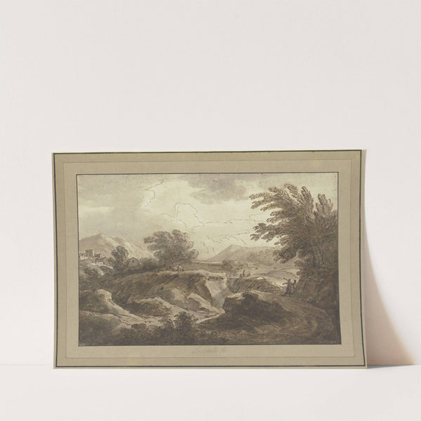 Landschaft mit einem Hohlweg und mehreren Figuren by Andrea Locatelli