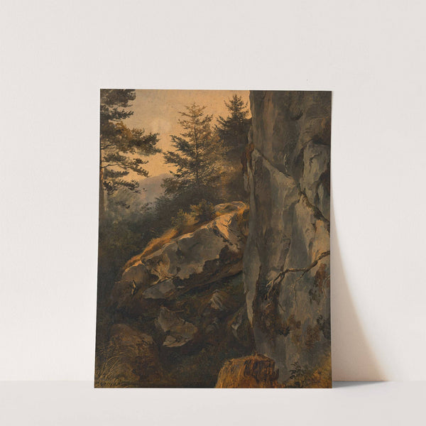 Landschaft mit Felswand (Dürre Wand) (ca. 1830) by Friedrich August Matthias Gauermann