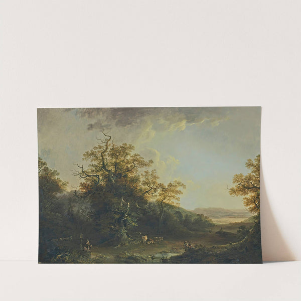 Landschaft Mit Fischern, Hirten Und Vieh by Johann Heinrich Wüest