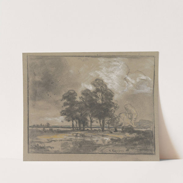 Landschaft mit großen Bäumen by Philipp Röth