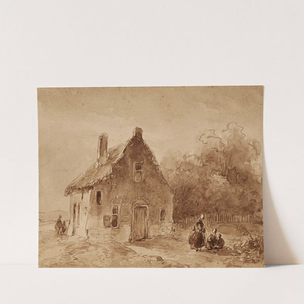 Landschaft mit Haus und Staffage (1833) by Andreas Schelfhout