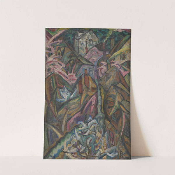 Landschaft mit Häusern by Anton Emanuel Peschka