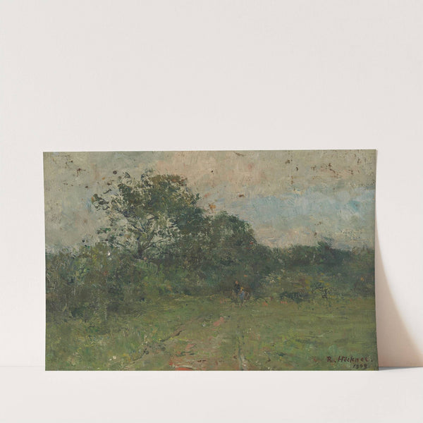 Landschaft mit kleinen Gestalten by Rudolf Höckner